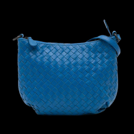 Blue Leather Bottega Veneta Shoulder Bag