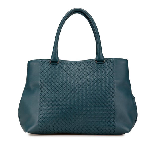 Blue Leather Bottega Veneta Tote