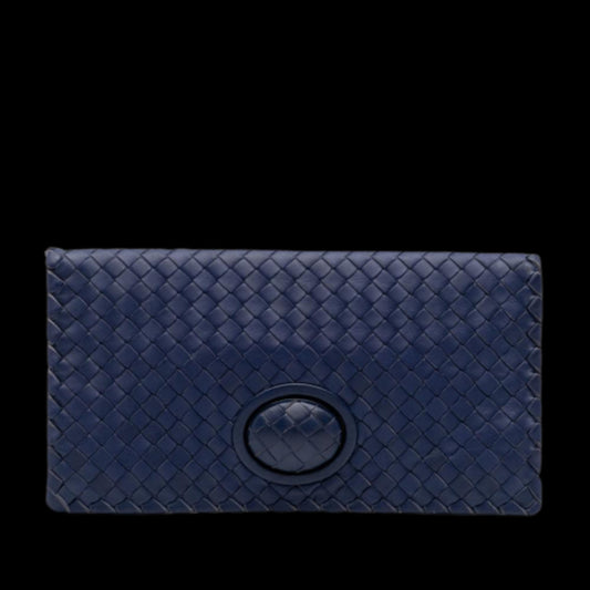 Blue Leather Bottega Veneta Clutch