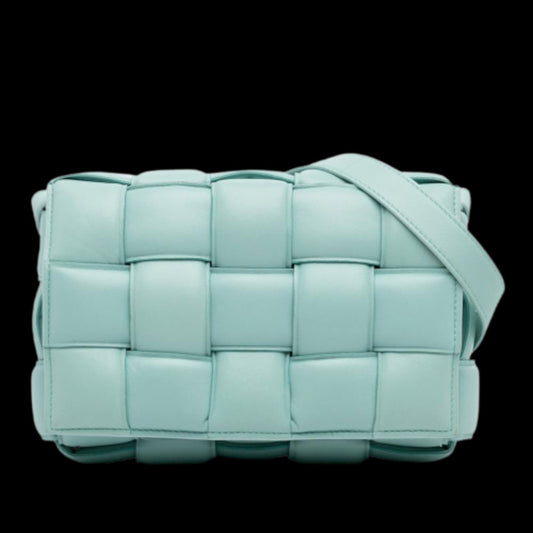 Blue Leather Bottega Veneta Cassette Bag