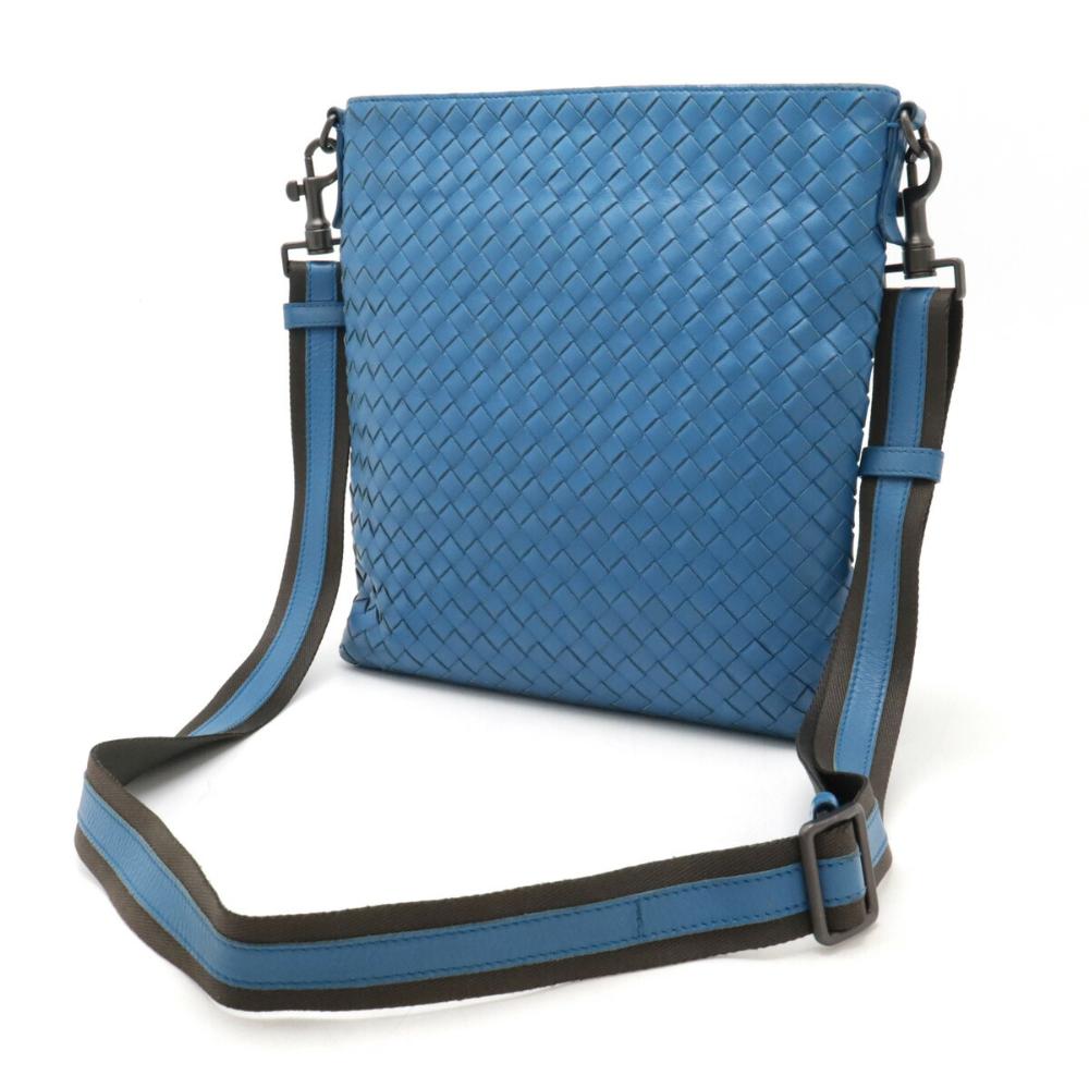 Blue Leather Bottega Veneta Shoulder Bag
