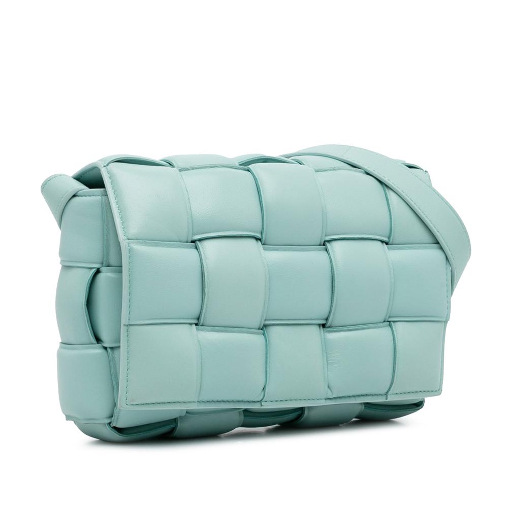 Blue Leather Bottega Veneta Cassette Bag