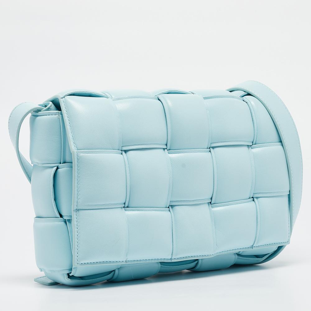 Blue Leather Bottega Veneta Shoulder Bag