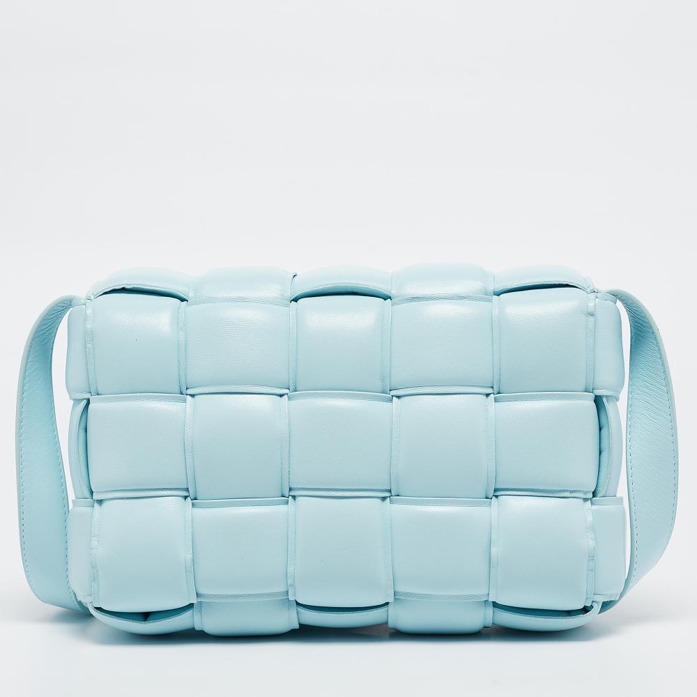 Blue Leather Bottega Veneta Shoulder Bag