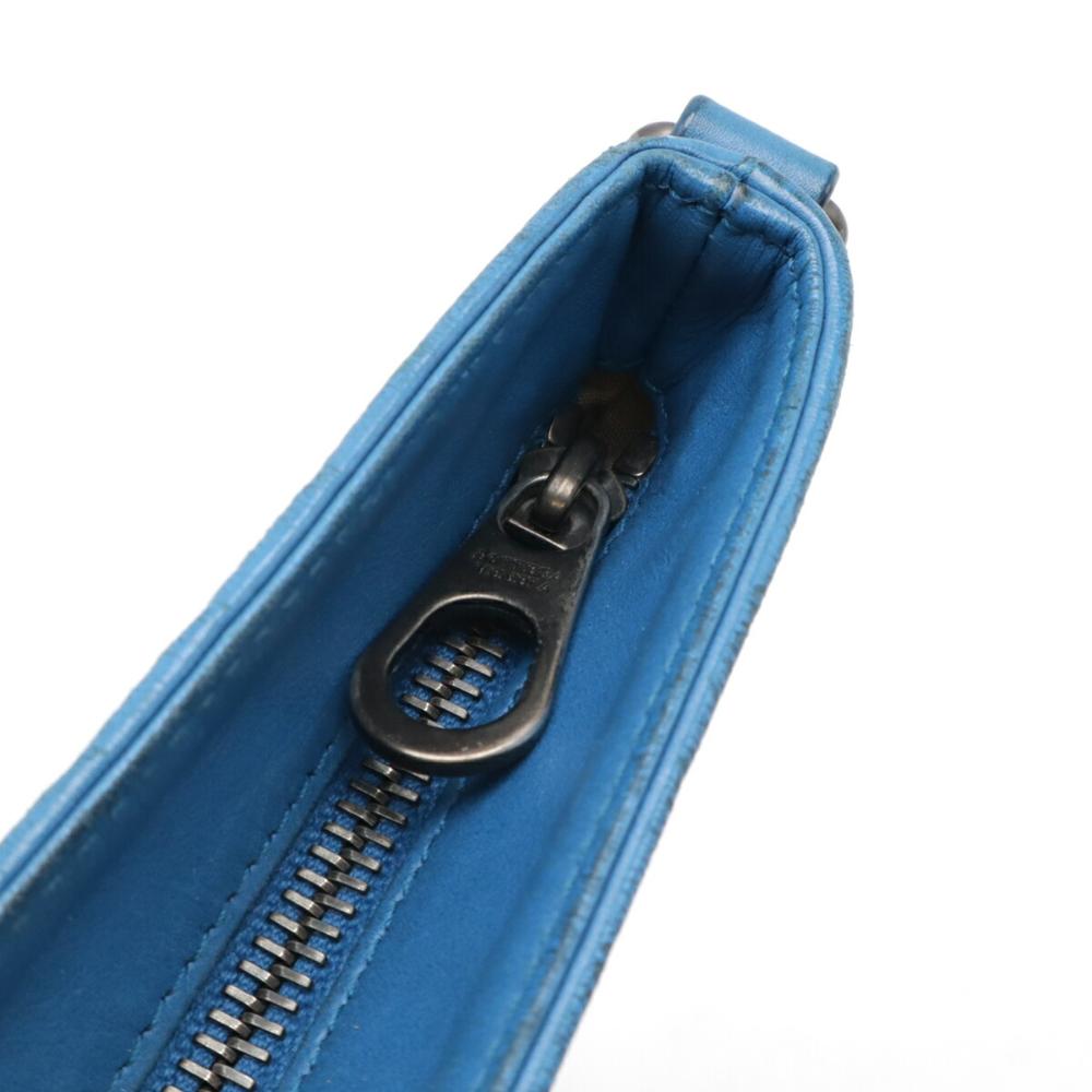 Blue Leather Bottega Veneta Shoulder Bag