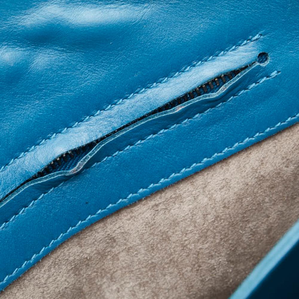 Blue Leather Bottega Veneta Tote