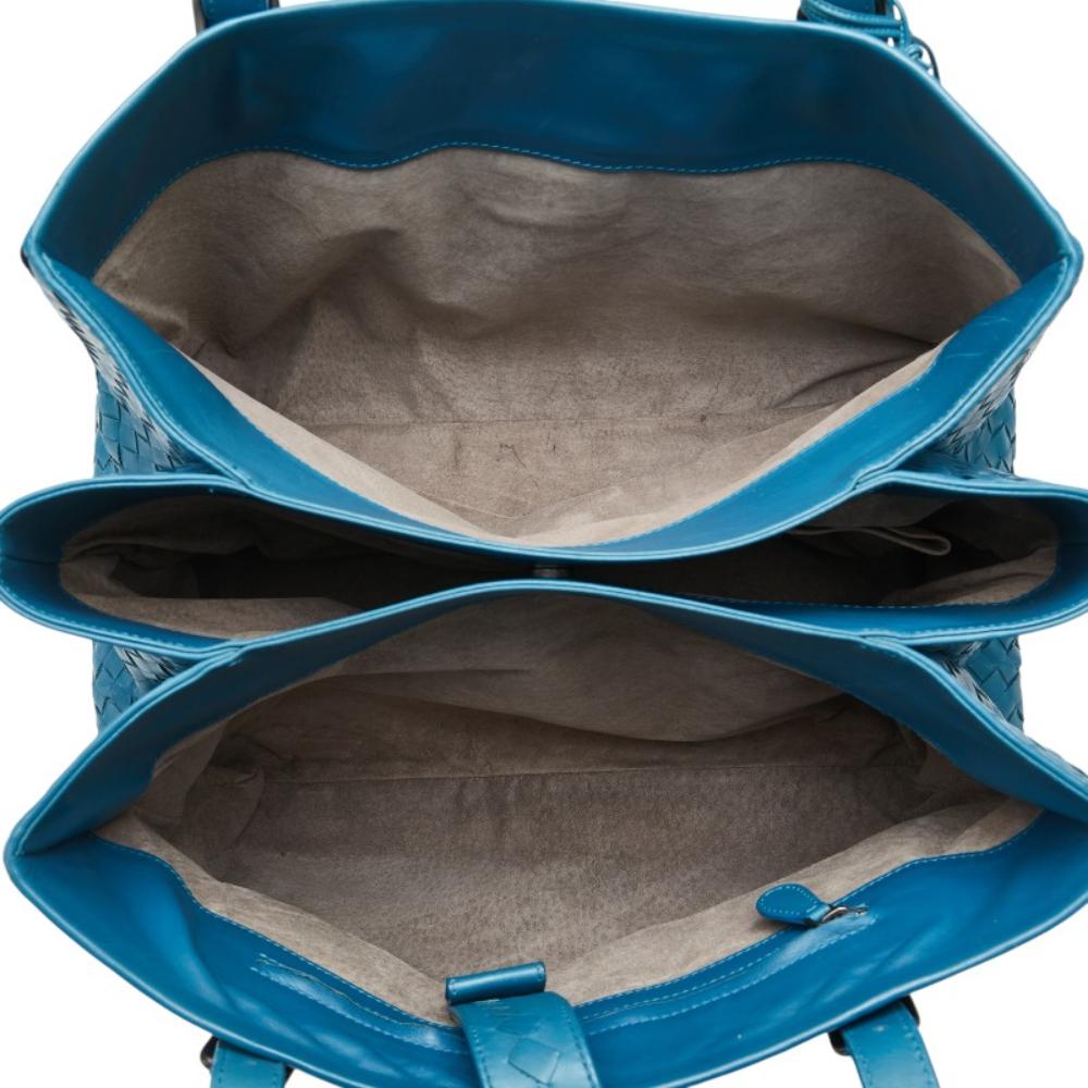 Blue Leather Bottega Veneta Tote