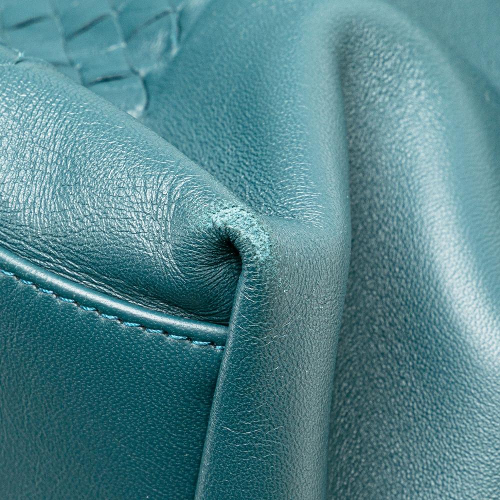 Blue Leather Bottega Veneta Tote