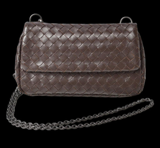 Brown Leather Bottega Veneta Crossbody Bag