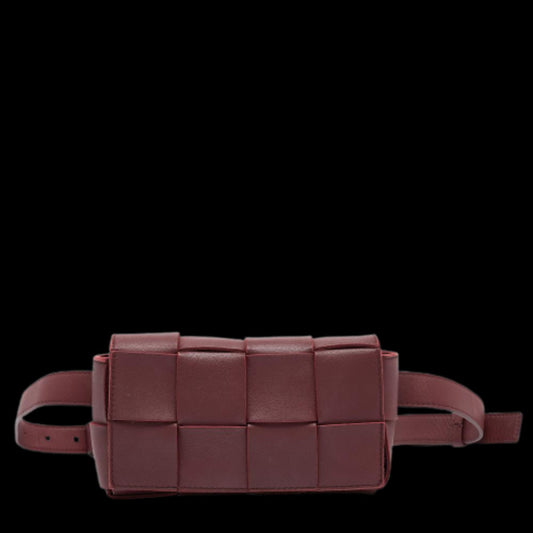 Burgundy Leather Bottega Veneta Belt Bag