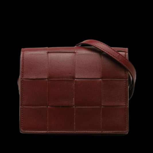 Burgundy Leather Bottega Veneta Cassette Bag