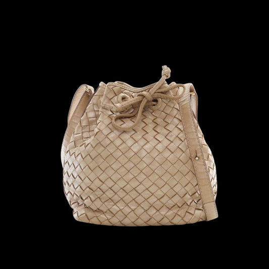 Gold Leather Bottega Veneta Shoulder Bag