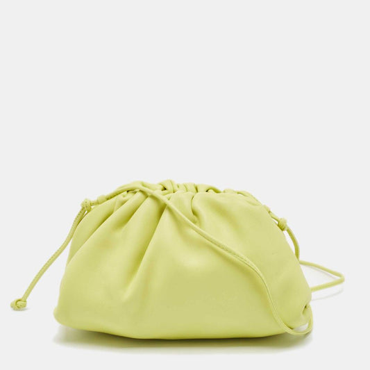 Green Leather Bottega Veneta Pouches
