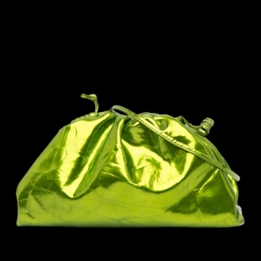 Green Leather Bottega Veneta Pouches