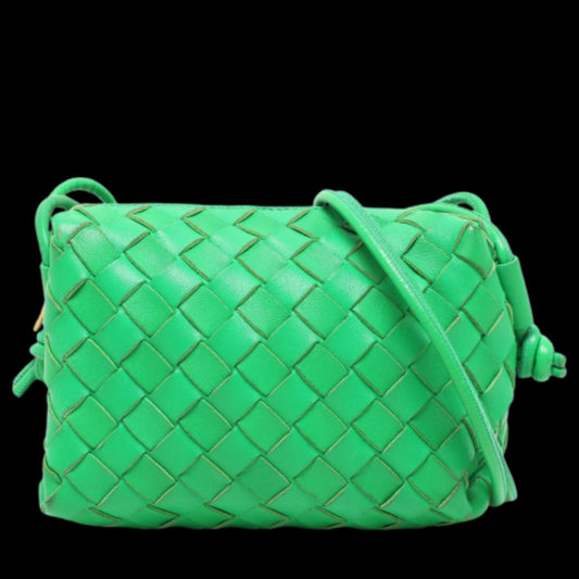 Green Leather Bottega Veneta Crossbody Bag