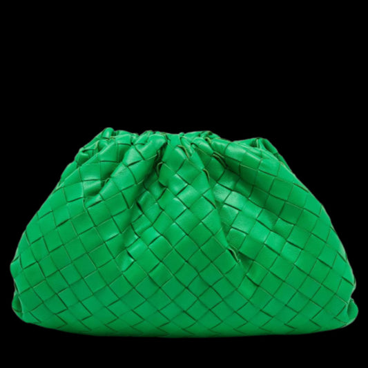 Green Leather Bottega Veneta Clutch