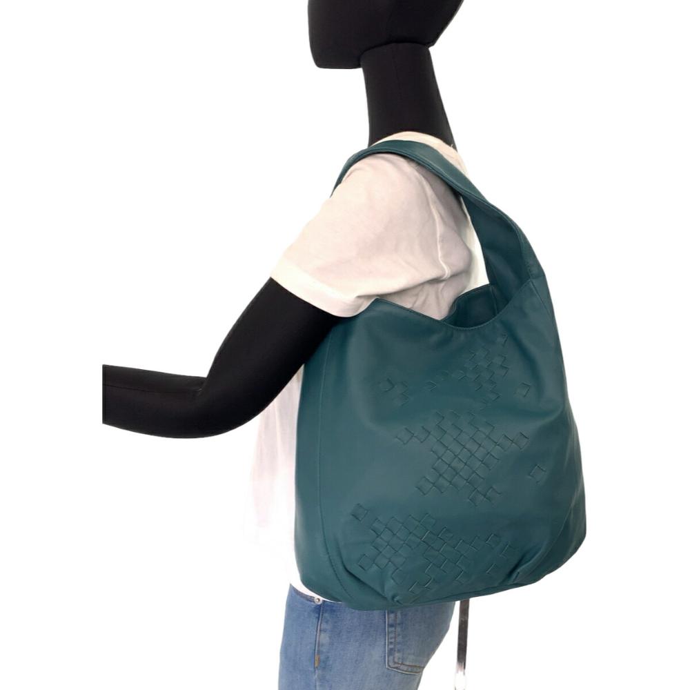 Green Leather Bottega Veneta Shoulder Bag