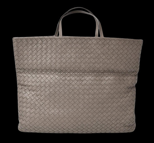 Grey Leather Bottega Veneta Tote