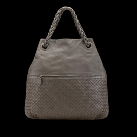 Grey Leather Bottega Veneta Tote