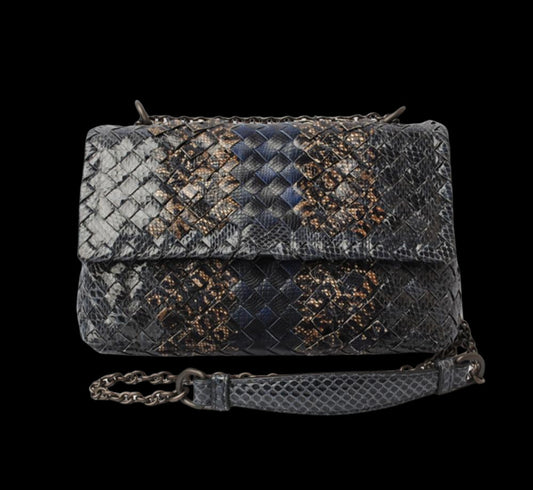 Grey Leather Bottega Veneta Crossbody Bag