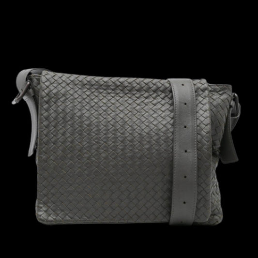 Grey Leather Bottega Veneta Crossbody Bag