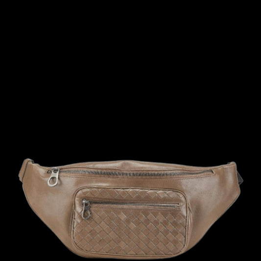 Grey Leather Bottega Veneta Belt Bag