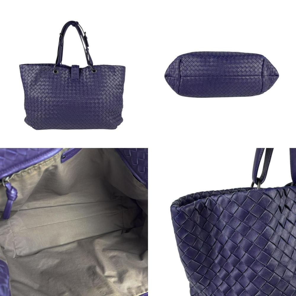 Navy Fabric Bottega Veneta Handbag