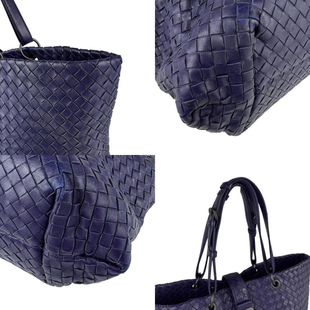 Navy Fabric Bottega Veneta Handbag