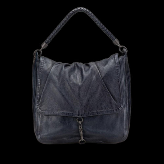 Navy Leather Bottega Veneta Handbag