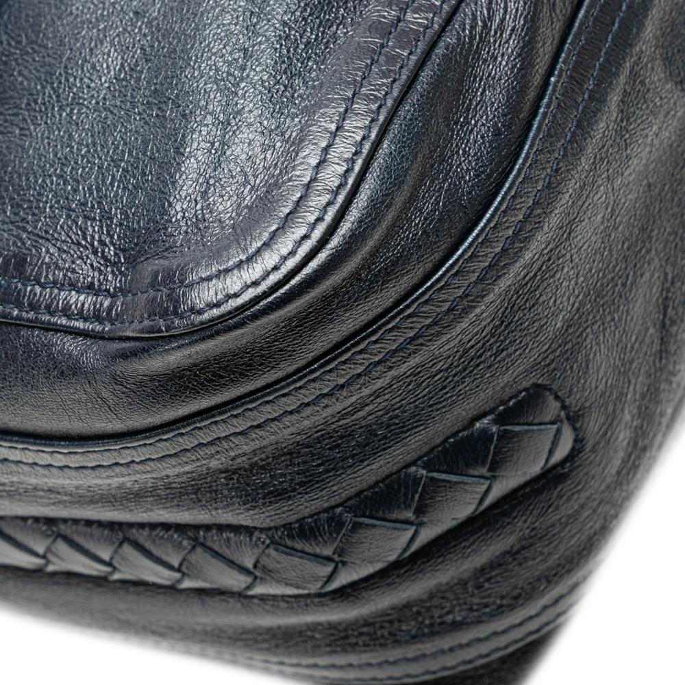 Navy Leather Bottega Veneta Handbag