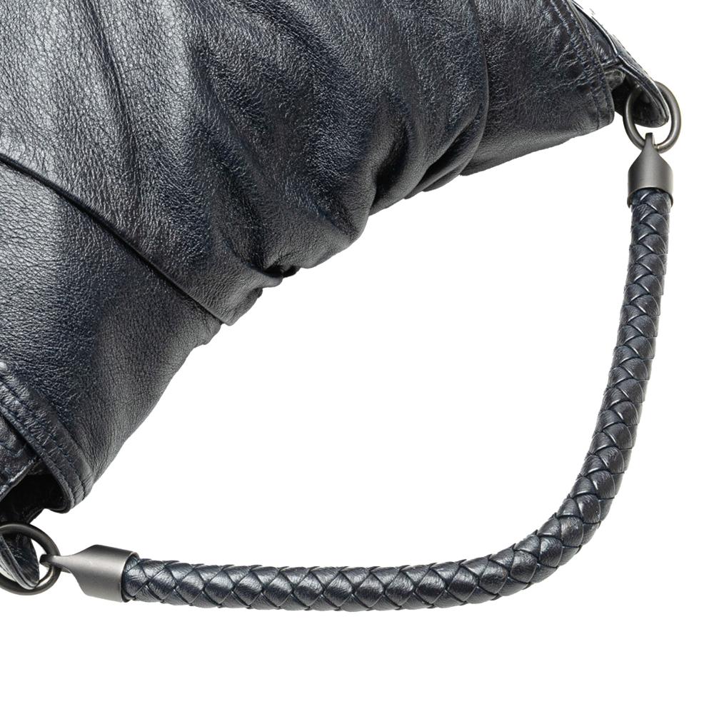 Navy Leather Bottega Veneta Handbag