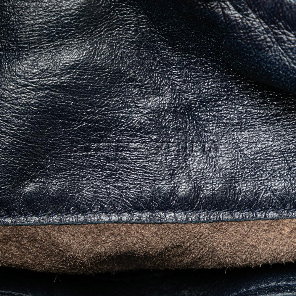 Navy Leather Bottega Veneta Handbag