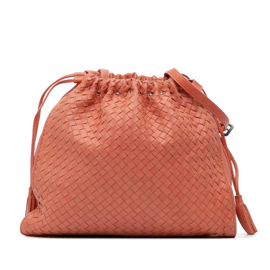 Orange Leather Bottega Veneta Crossbody Bag