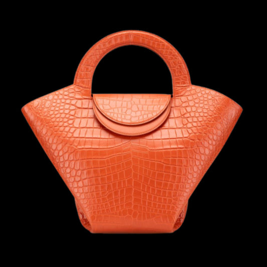 Orange Leather Bottega Veneta Tote