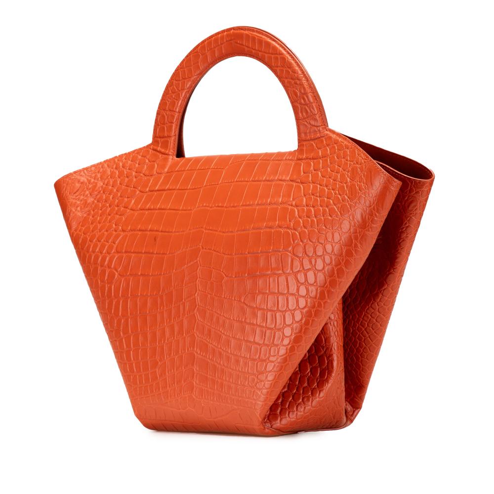 Orange Leather Bottega Veneta Tote