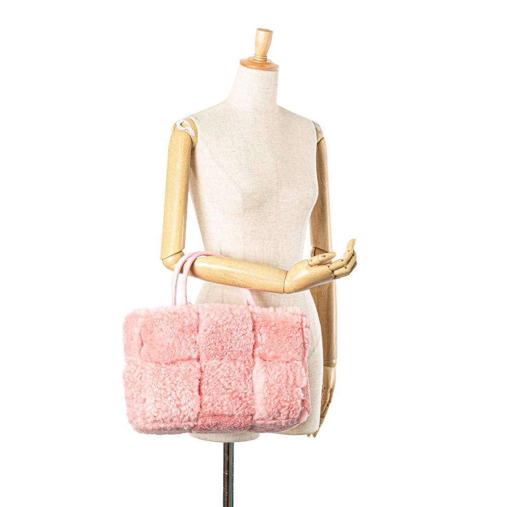 Pink Fur Bottega Veneta Tote