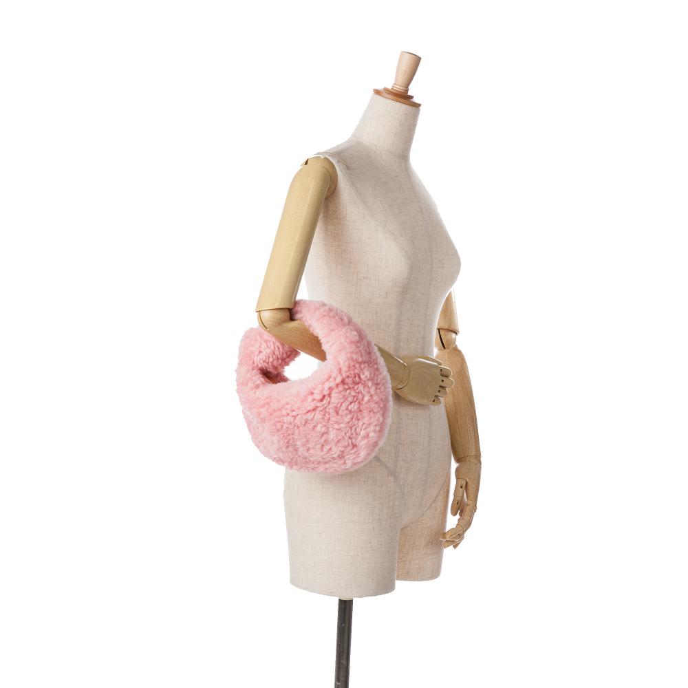 Pink Fur Bottega Veneta Mini Jodie