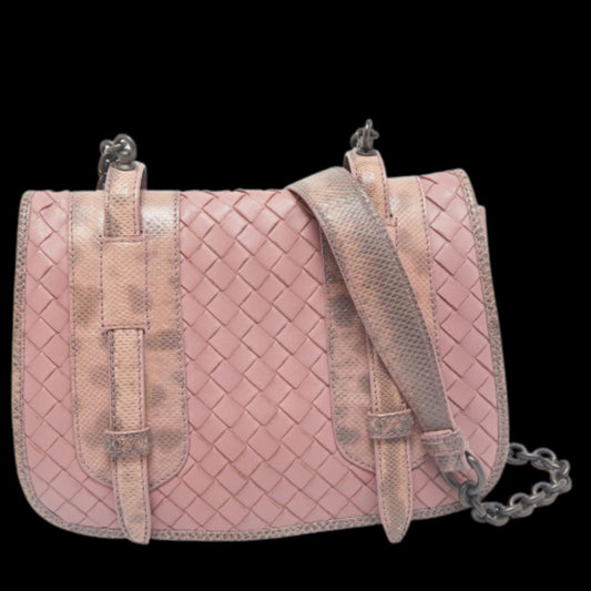 Pink Leather Bottega Veneta Crossbody Bag