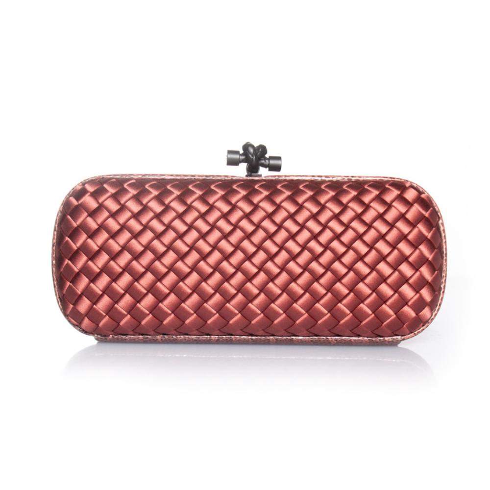 Pink Satin Bottega Veneta Clutch