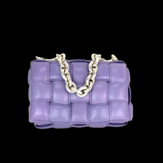Purple Leather Bottega Veneta Handbag