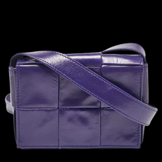 Purple Leather Bottega Veneta Crossbody Bag