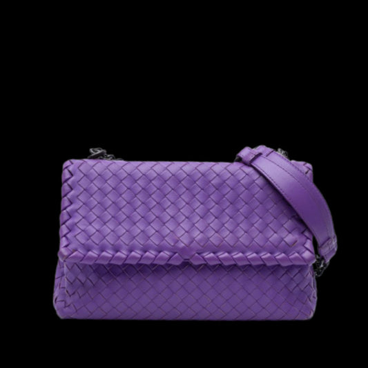 Purple Leather Bottega Veneta Shoulder Bag