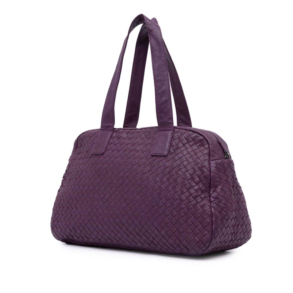 Purple Leather Bottega Veneta Shoulder Bag
