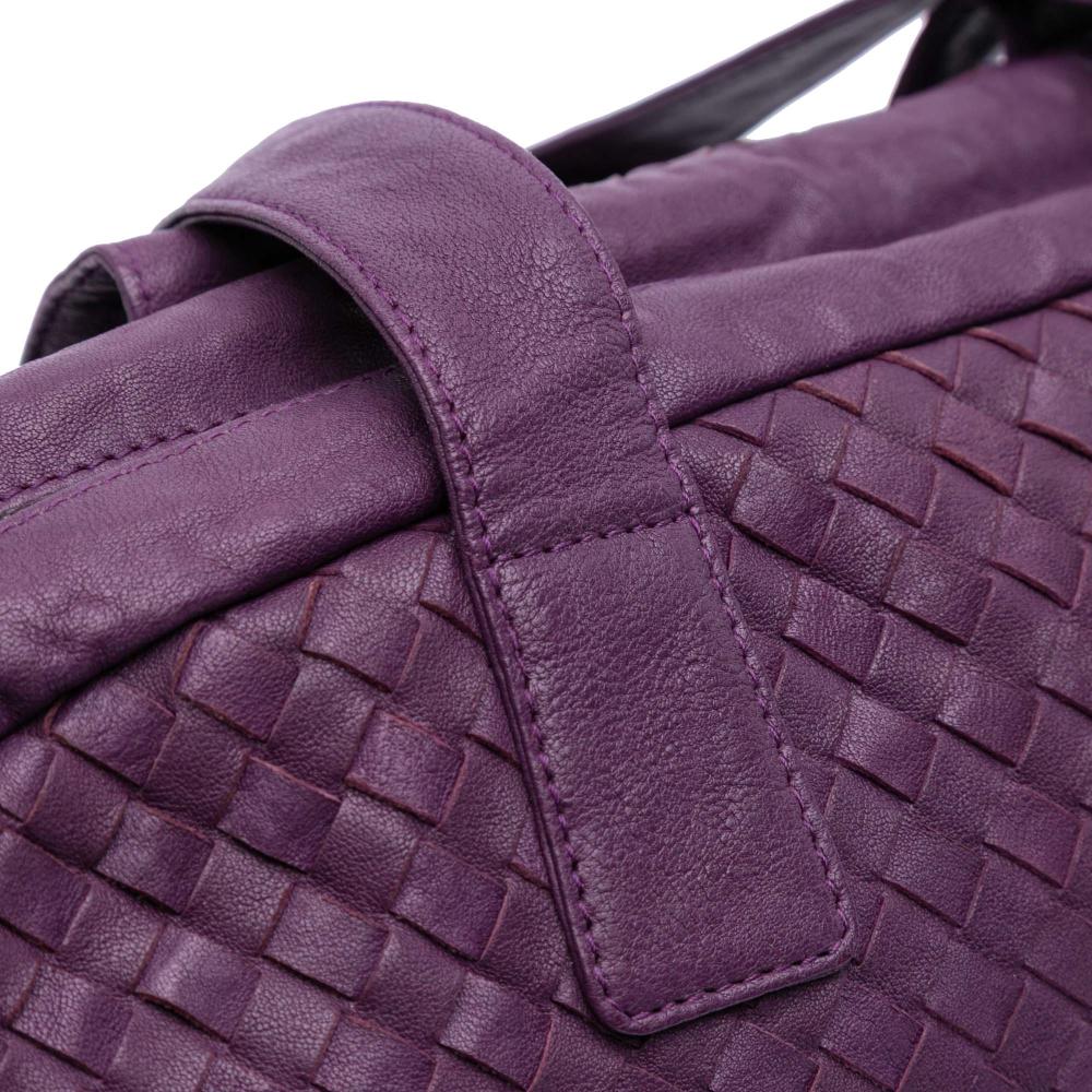 Purple Leather Bottega Veneta Shoulder Bag