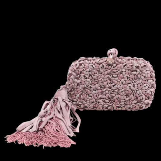 Purple Satin Bottega Veneta Clutch