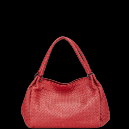 Red Leather Bottega Veneta Handbag