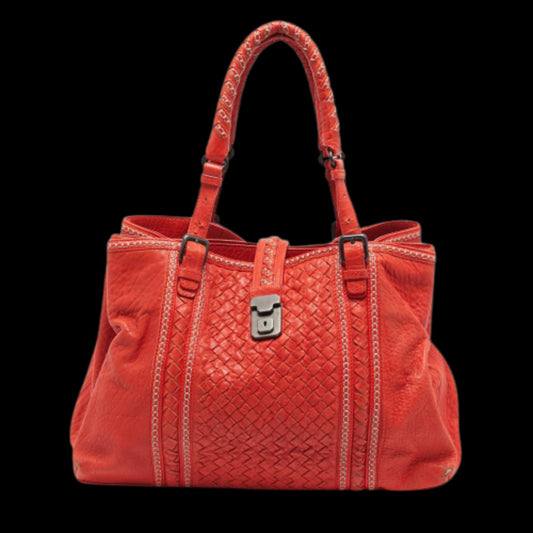 Red Leather Bottega Veneta Tote