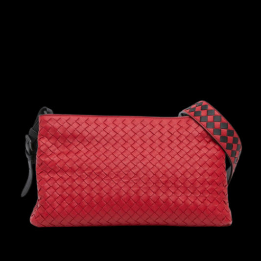 Red Leather Bottega Veneta Crossbody Bag