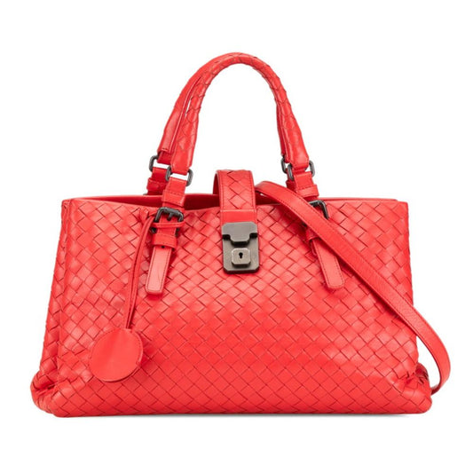 Red Leather Bottega Veneta Handbag