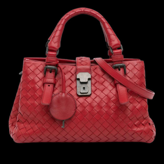Red Leather Bottega Veneta Handbag